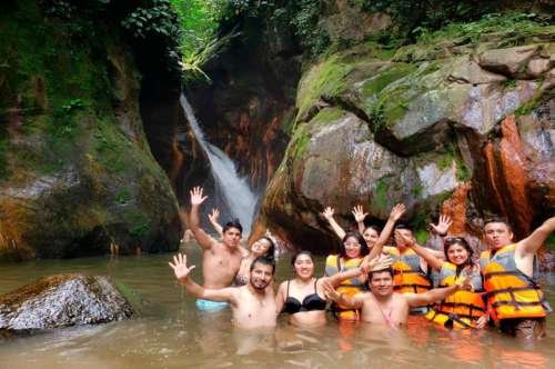 Disfrutando de las cataratas de carpishuyaku