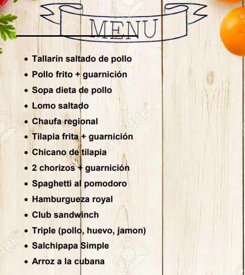 Almuerzo en Tarapoto.